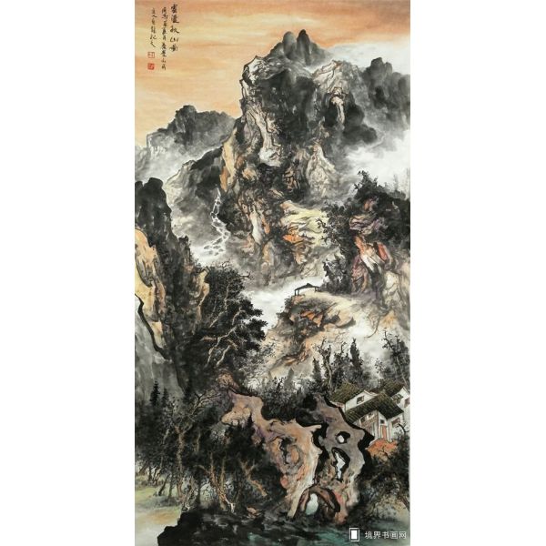 云漫秋山图