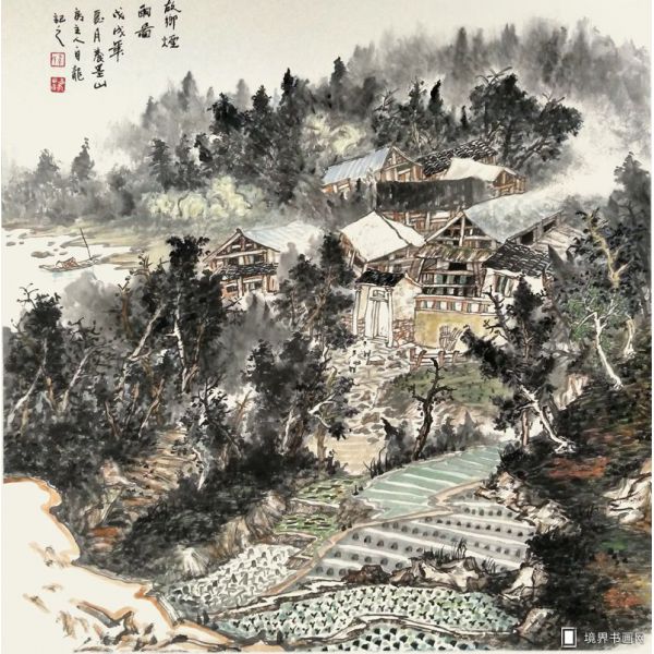 故乡烟雨图