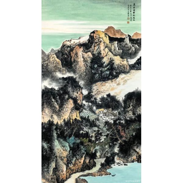 万里烟云绕溪山